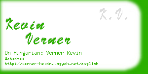 kevin verner business card